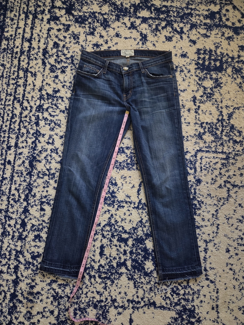 Current/Elliott Dark Indigo Straight-Leg Jeans